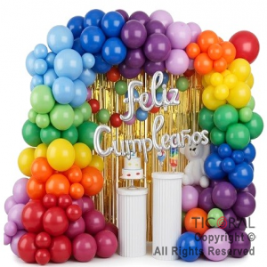 SET DE GLOBOS ARCO XL MULTICOLOR 100 UNIDADES
